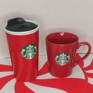 Rare Starbucks 2017 Red Coffee&Travel Mug